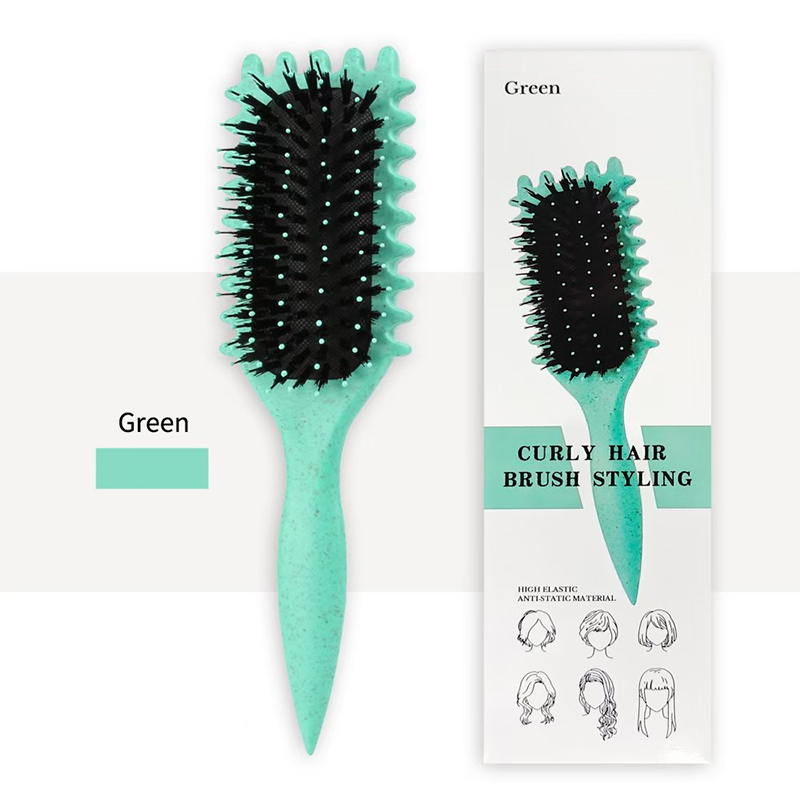 Hair Care Bouncy Curls Cushion Brush - Green - image 6