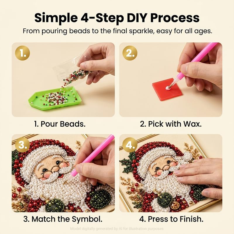 Diy 3d Christmas Pearl Diamond Art Painting Kit - image 7