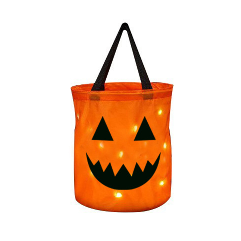 Light Led Up Halloween Trick Or Treat Bucket Pumpkin Candy Large Bags - 06 - 9.84 × 9.84 × 11.81 in - image 11