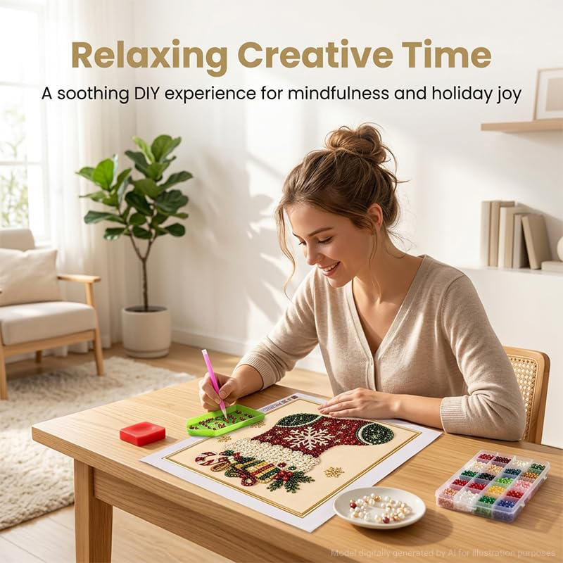 Diy 3d Christmas Pearl Diamond Art Painting Kit - image 11