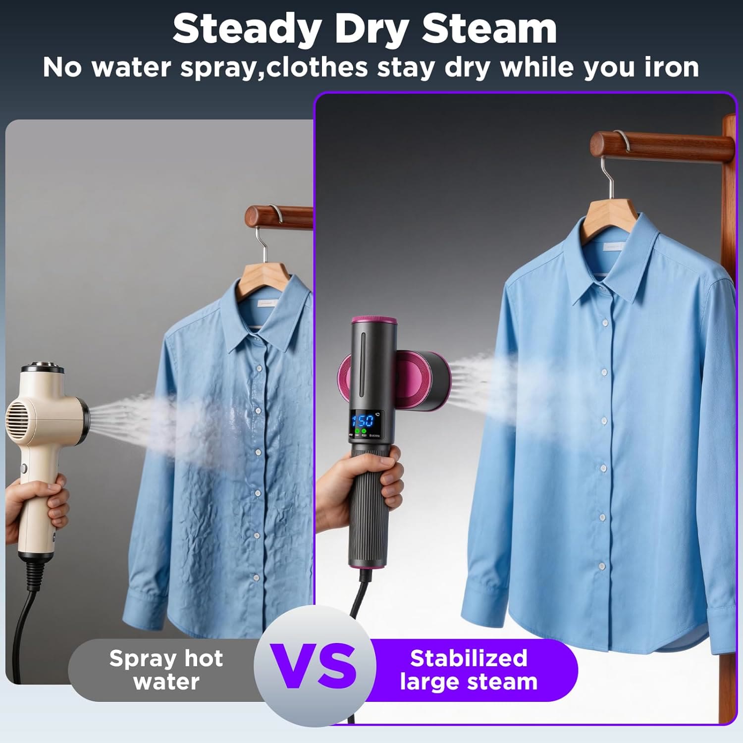 Garment Steamer for Clothes, Portable Travel Clothing Steamer Iron - image 5