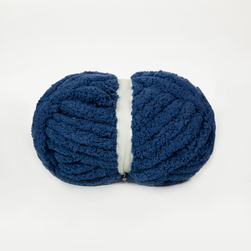 Chunky Yarn For Hand Knitting Soft Plush Yarn Bulky - Navy Blue - image 13