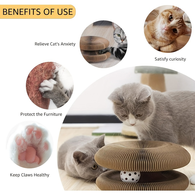 Magic Organ Cat Toy Foldable Cardboard Cat Scratcher Cat Ball Track Toy With Ball - image 10
