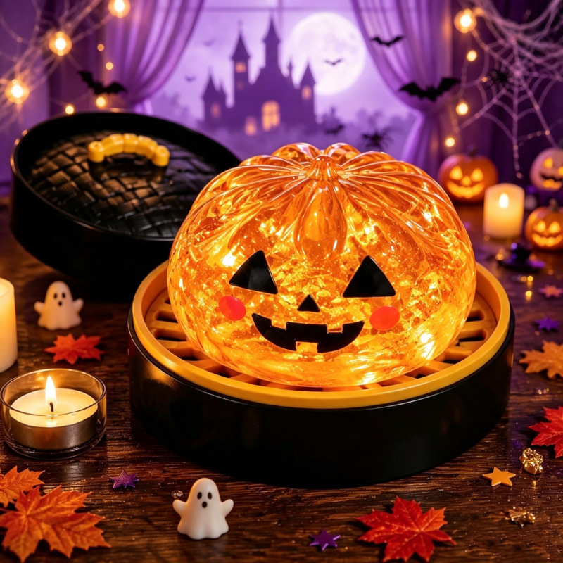 Halloween New Dumpling Stress Ball, Cute Ghost Pumpkin Dumpling Squishy Toys - Orange Pumpkin - image 5