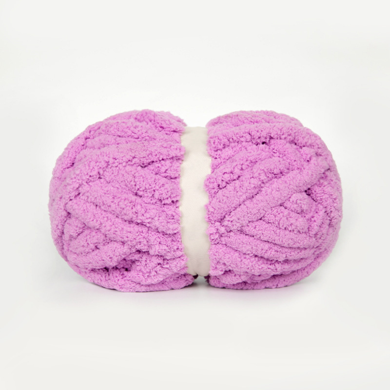 Chunky Yarn For Hand Knitting Soft Plush Yarn Bulky - Light Purple - image 17
