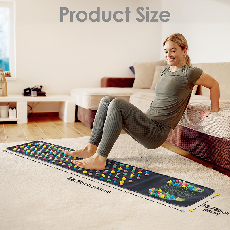 Foot Massage Mat, Reflexology Acupressure Mat For Foot Pain Relief | Pressure Point Massage Acupoint Mat Walk Stone Road For Lon - 68.9 × 13.8 in (175 × 35 cm) - image 11