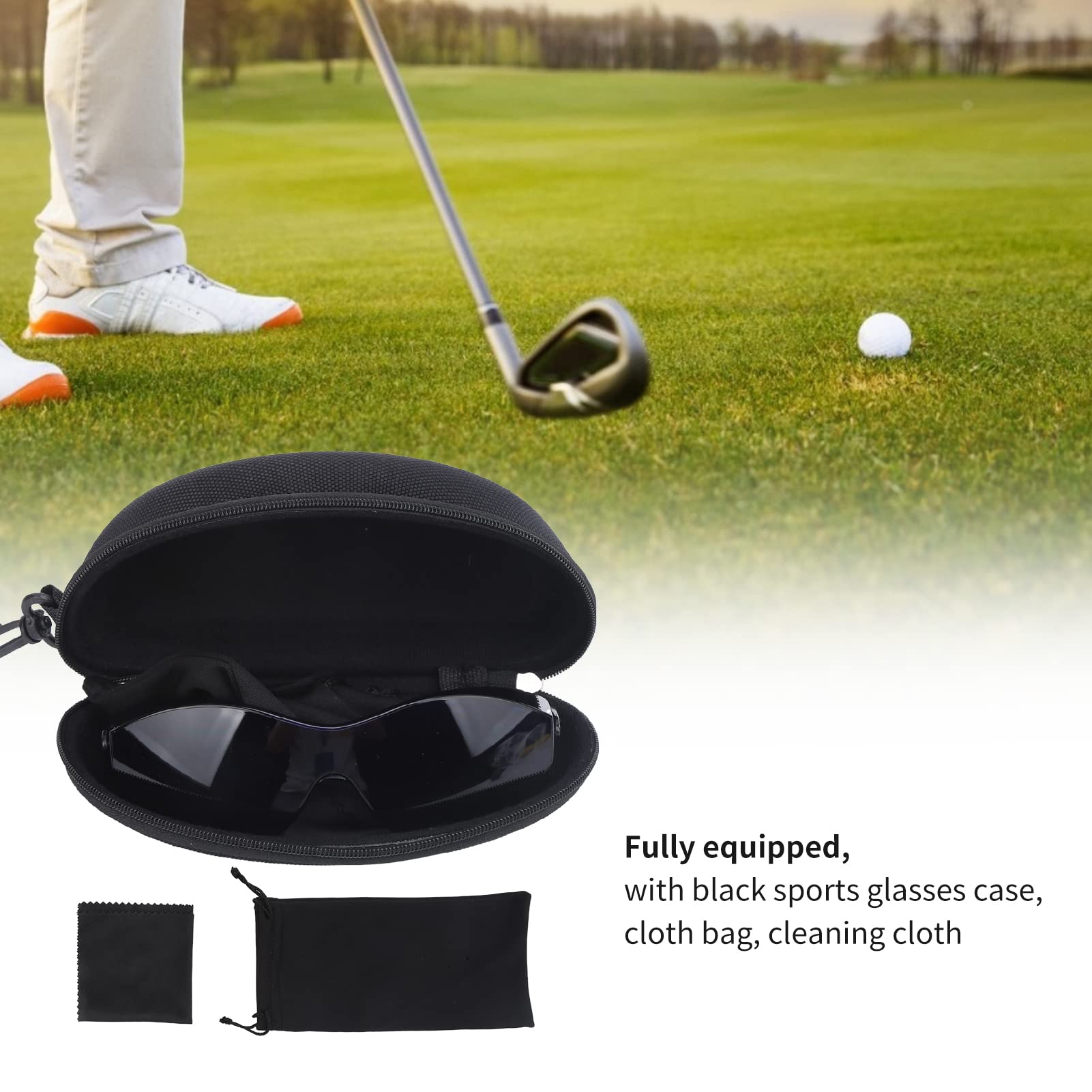 Golf Ball Finder Glasses For Locating Lost Golf Balls - With Protective Case, Hanging Golf Bag Clip And Cleaning Cloth - image 5