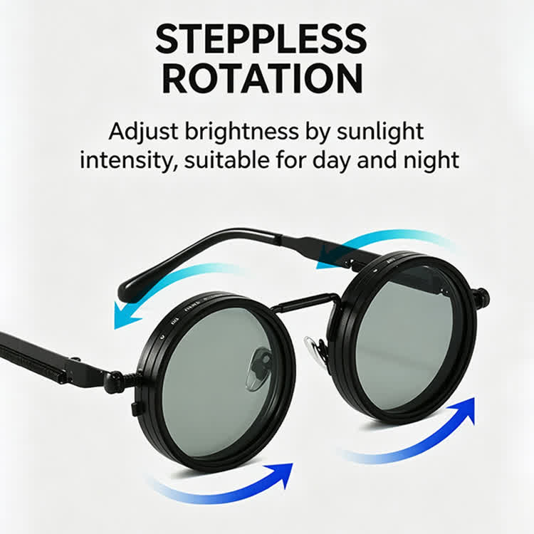 Retro Uv-protective 9-level Adjustment Filter Sunglasses (1–9 Levels) - image 5