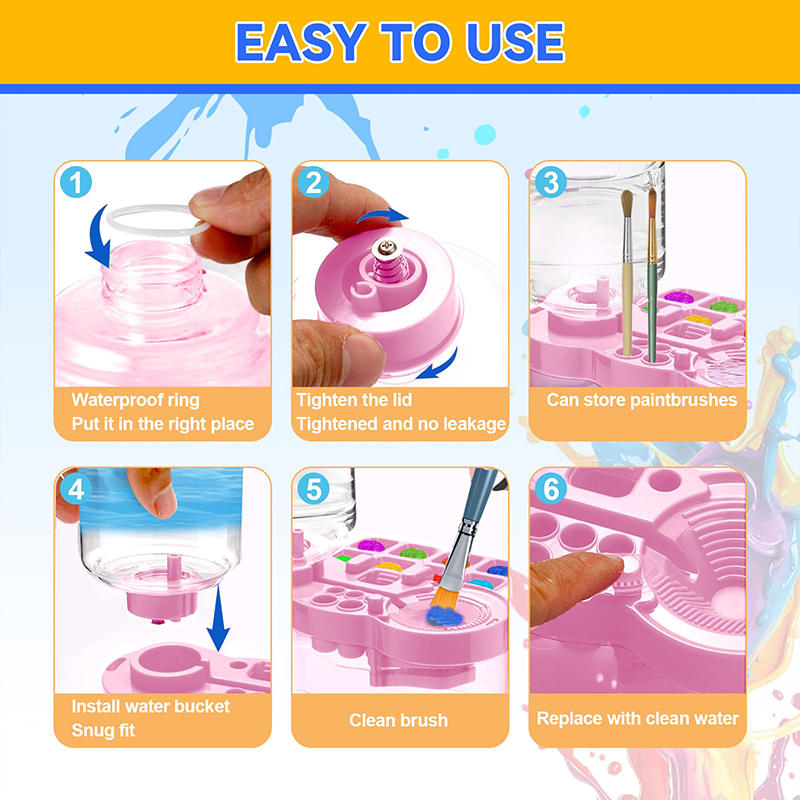 Upgraded Paint Brush Cleaner Tool,Brush Rinser Cup Painting Running Water Circulation Art Supplies For Acrylic,Watercolor And Wa - image 4