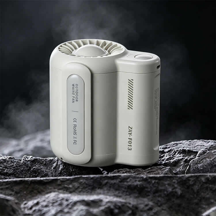 Cool Outdoor Portable Silent Mini Neck/waist Hanging Handheld Fan - White - image 9