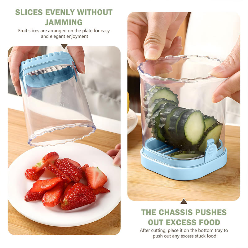 Slicing Cup, Stainless Steel Multifunctional Vegetable Slicing Cup Labor Saving For Fruits - image 4