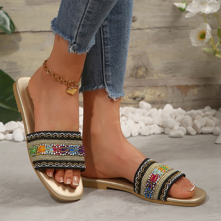 Bohemian Woven Beach Sandals - image 4