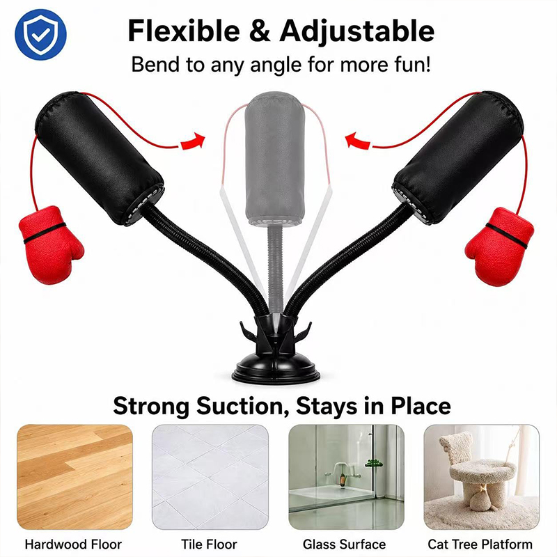 Cat Punching Bag Toy, Interactive Punch Cat Toy With Dangling Boxing Gloves - image 6