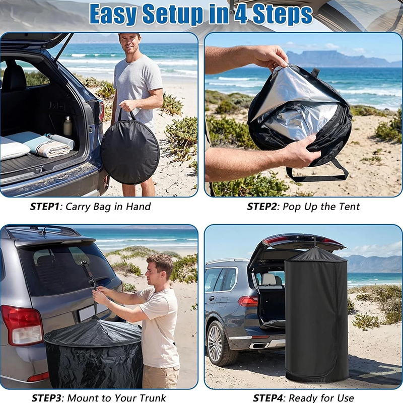 Portable Changing Room Tent - Instant Pop Up Privacy Pod With Suction Cup For Suv Liftgate, For Camping, Shower, Beach And Toile - image 7