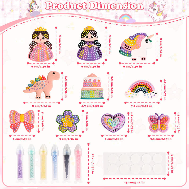 Diy Bead Art Complete Craft Set With Bead Pens, Colorful Templates, And Fun Stencils - image 5
