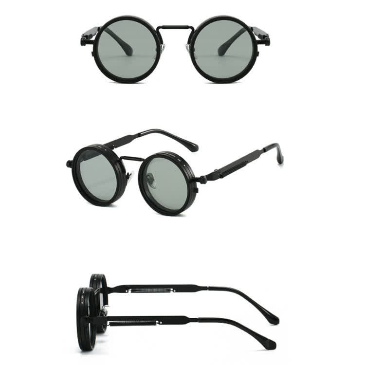 Retro Uv-protective 9-level Adjustment Filter Sunglasses (1–9 Levels) - Black - image 12