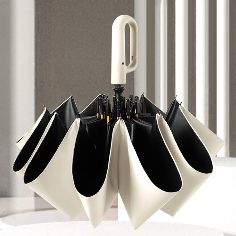 Automatic Folding Umbrella Hook Handle Windproof Umbrella - image 9