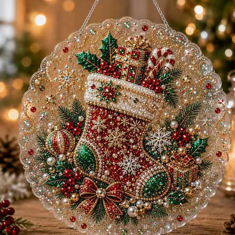 Christmas Pearl Diamond Art Kit For Adults Diy Craft - 10# - 9.8 × 9.8 in - image 10