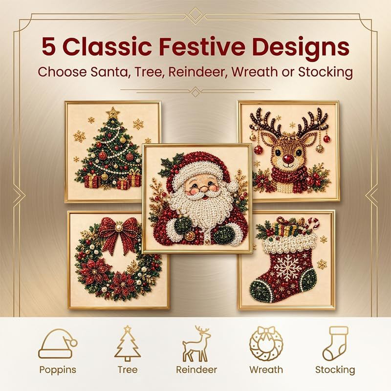 Diy 3d Christmas Pearl Diamond Art Painting Kit - image 6