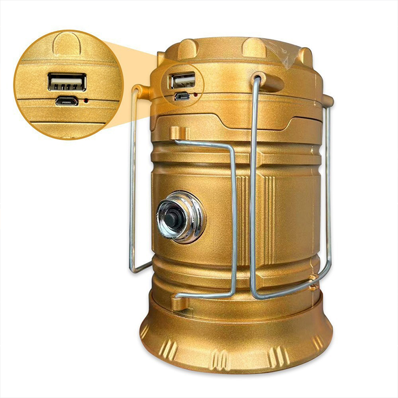 Led Camping Lantern, Solar & Usb Rechargeable, Collapsible Portable Light For Camping, Hiking, Emergencies, Hurricanes, Storms - Golden - 4Pack - image 12