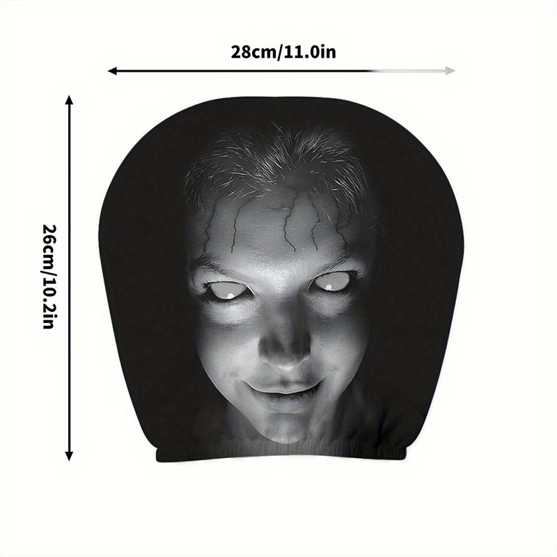 Ghost Face Headrest Covers, Scary Face Printing Auto Seat Universal Elastic Models Headrest Protector - 09 - 10.24 × 11.02 in - 8PCS - image 15