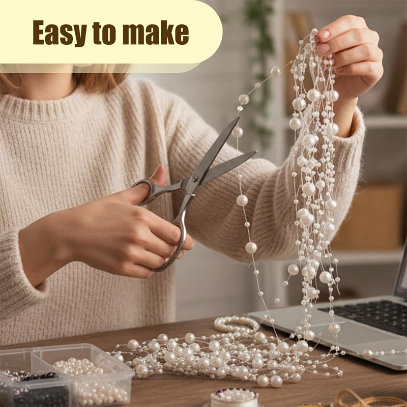 Crystal Acrylic Bead Garland Wedding Centerpiece Floral Crafting Diy Accessory - image 5