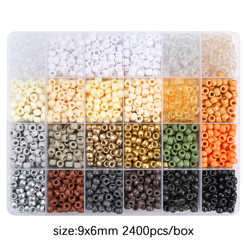 The Sparkles Pony Bead Box - Approximately 2400 Beads - Coffee - 9 × 6 mm (0.35 × 0.24 in) - image 6