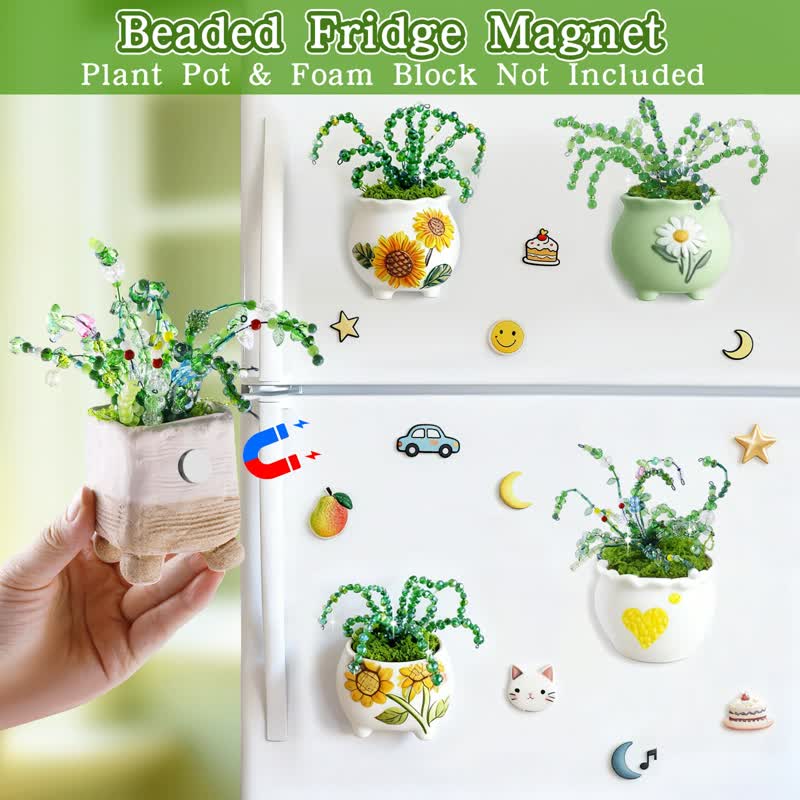 5422 Pcs Beaded Plant Kit Glass Green Beads - image 7
