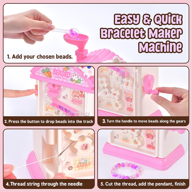 Bracelet Making Kit Auto Beaded Jewelry Maker Toy Gift For Girls 6-12 - image 5
