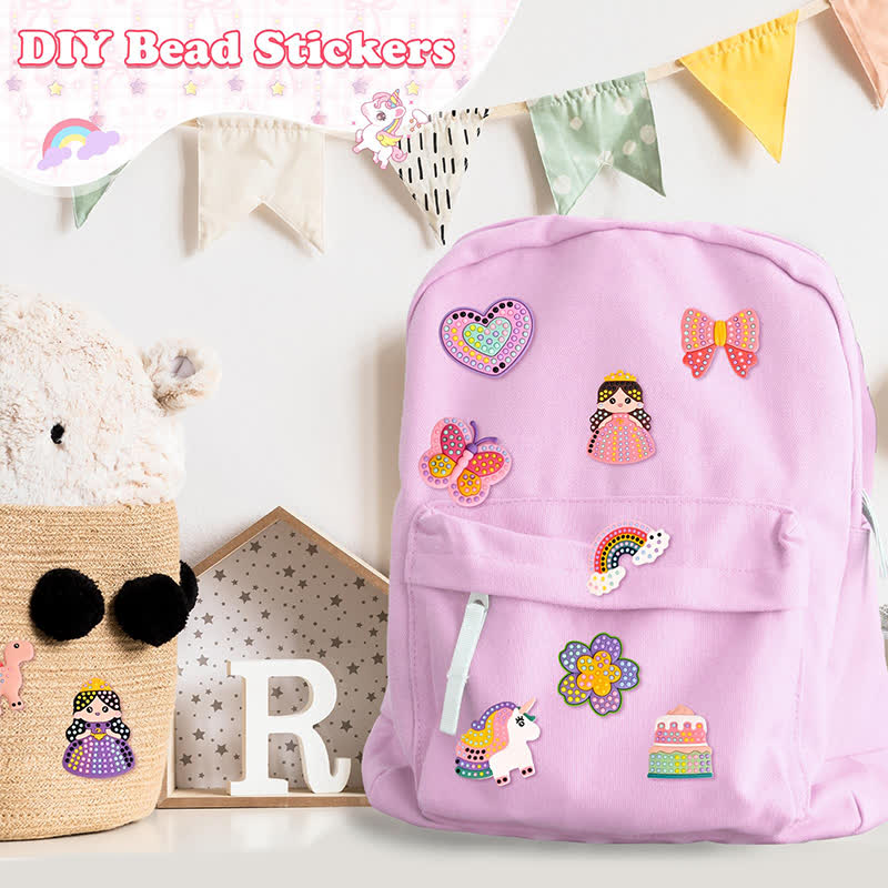 Diy Bead Art Complete Craft Set With Bead Pens, Colorful Templates, And Fun Stencils - image 4