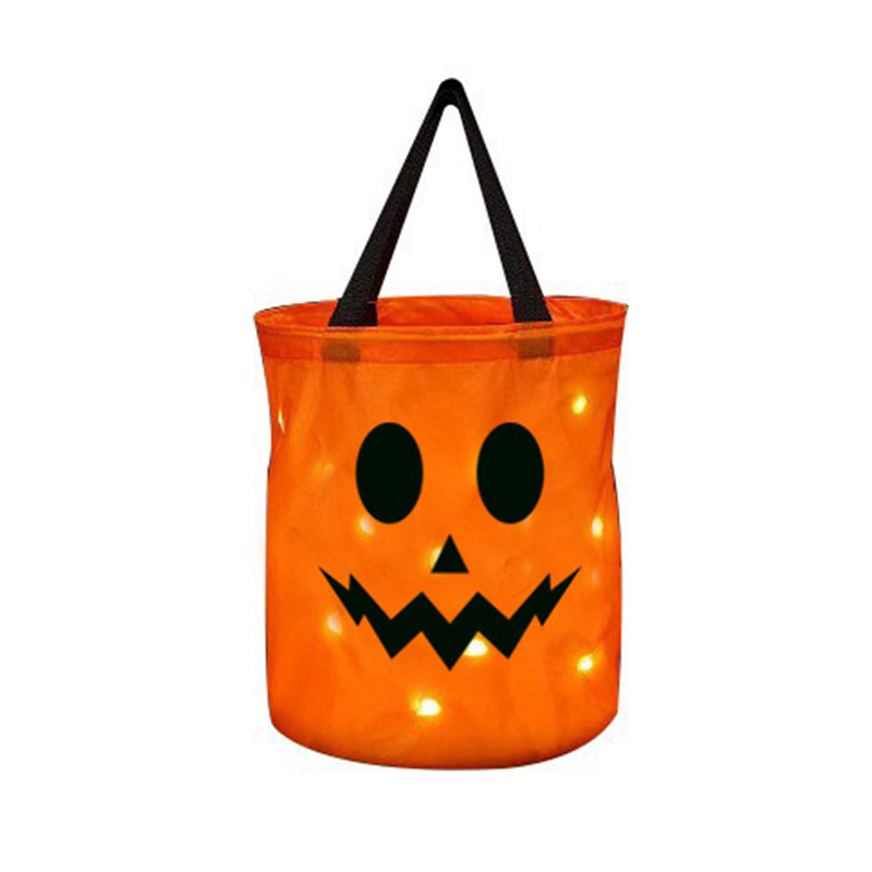 Light Led Up Halloween Trick Or Treat Bucket Pumpkin Candy Large Bags - 03 - 9.84 × 9.84 × 11.81 in - image 8