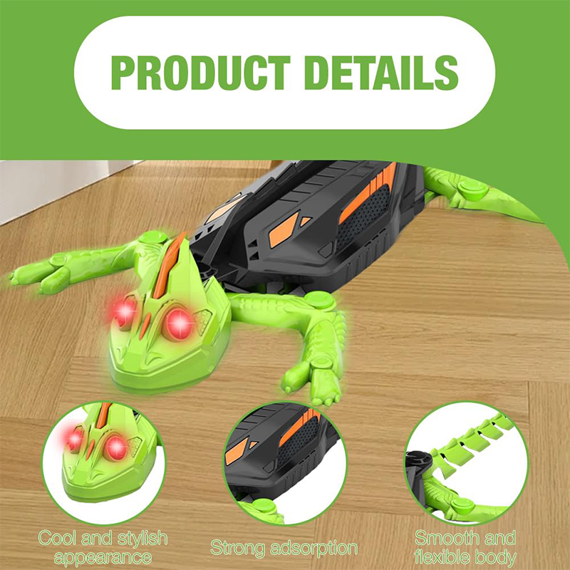 Rechargeable Climbing Chameleon, Wall Crawler Gecko, Remote Control Gecko Robot With Led Eyes - image 4