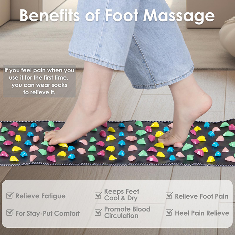 Foot Massage Mat, Reflexology Acupressure Mat For Foot Pain Relief | Pressure Point Massage Acupoint Mat Walk Stone Road For Lon - image 3