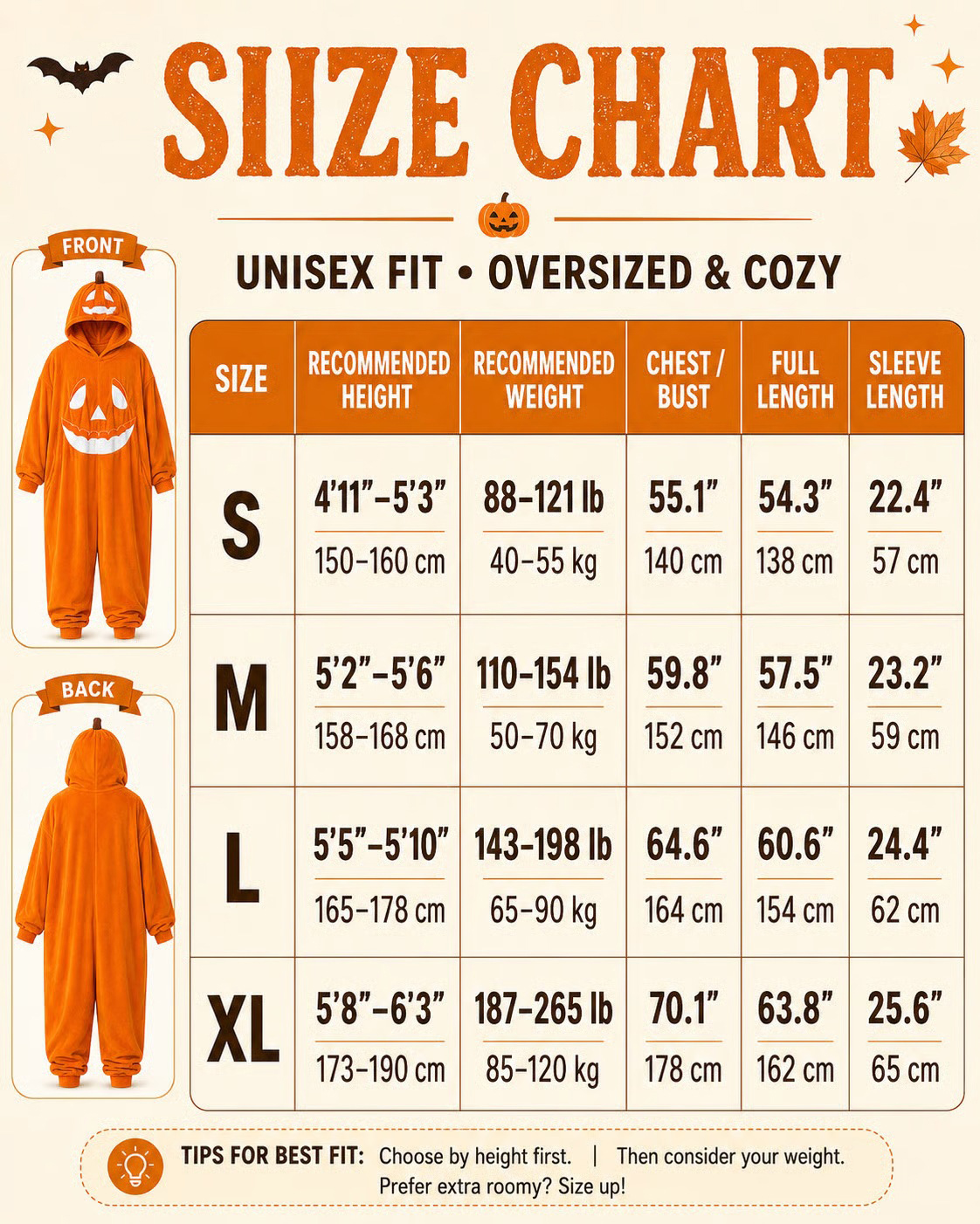 Unisex Halloween Pumpkin Hooded One Piece Cosplay Suit Family Halloween Outfits - image 14