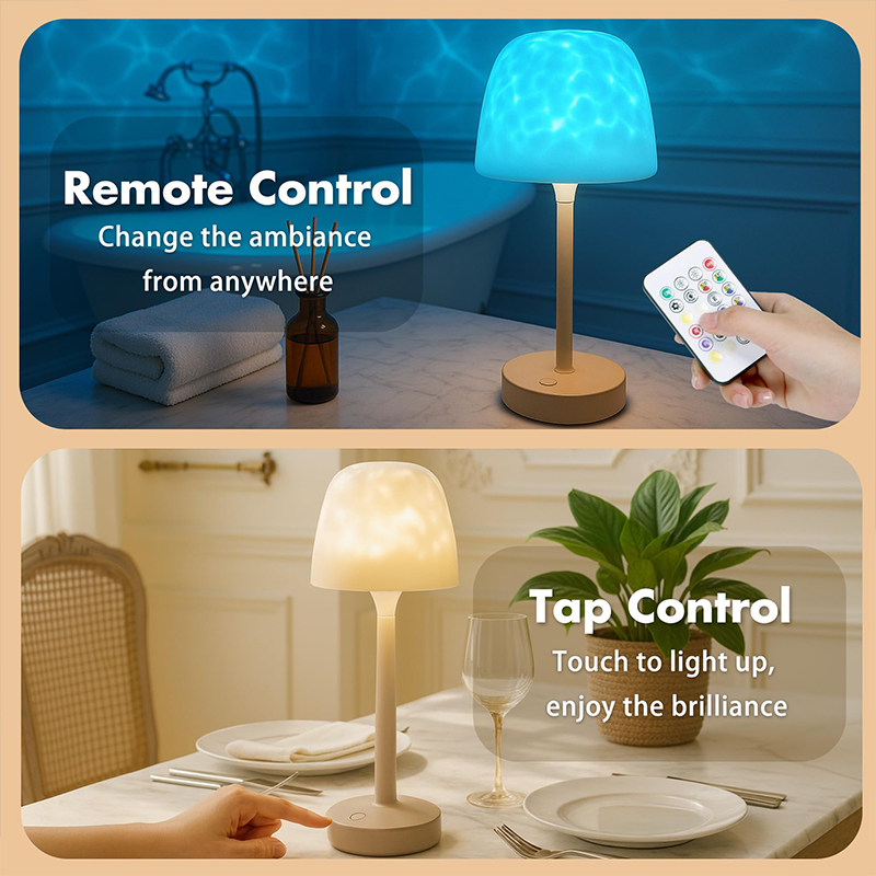 Water Wave Lamp, 16 Colors Rotating Dimmable Starry Sky Projector With Shade And Remote Control - image 5
