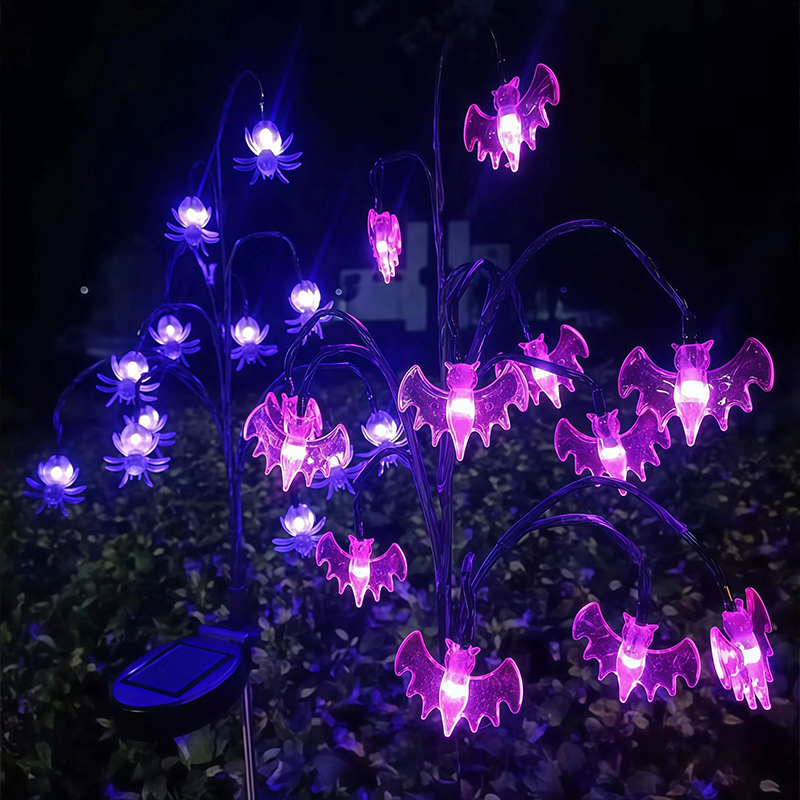 Outdoor Waterproof Halloween Pathway Solar Lights   - 🦇 Bat Branch Light (20 LED) - image 8