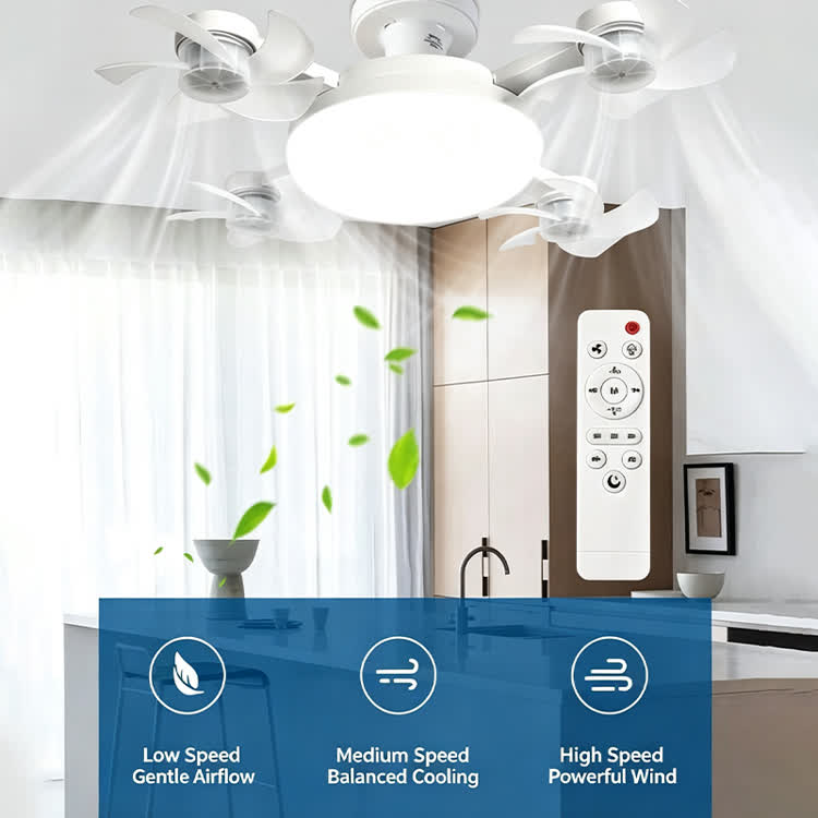 Quiet Home Operation Cooling Bright 2-in-1 Fan & Light - image 6