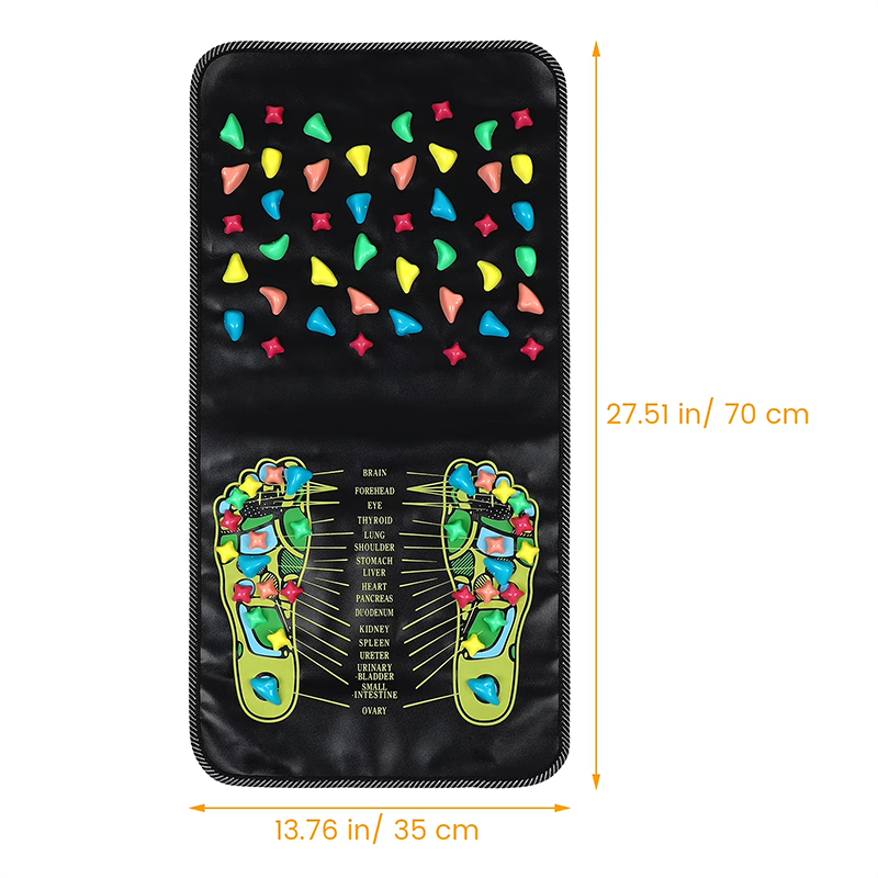 Foot Massage Mat, Reflexology Acupressure Mat For Foot Pain Relief | Pressure Point Massage Acupoint Mat Walk Stone Road For Lon - 27.6 × 13.8 in (70 × 35 cm) - image 10