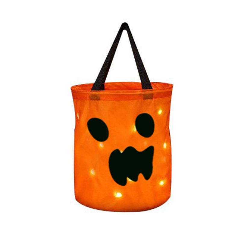 Light Led Up Halloween Trick Or Treat Bucket Pumpkin Candy Large Bags - 04 - 9.84 × 9.84 × 11.81 in - image 9