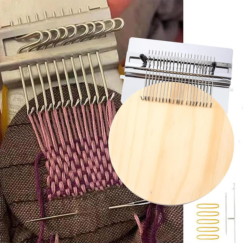 Knit Patch Kit Portable Darning Loom Kit For Beginners - 21 Needles - Knitting Machine Kit (Needle + 3 Rubber Bands + 36-Color Yarn) - image 13