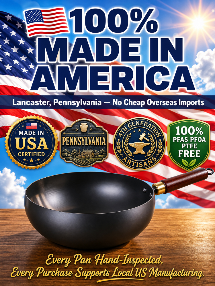 🔥🔥🔥【Heritage Craftsmanship】CenturyPan™ Handcrafted Cast Iron - Built to Last 100 Years！Grill, Fry, Steam, Bake, and More！