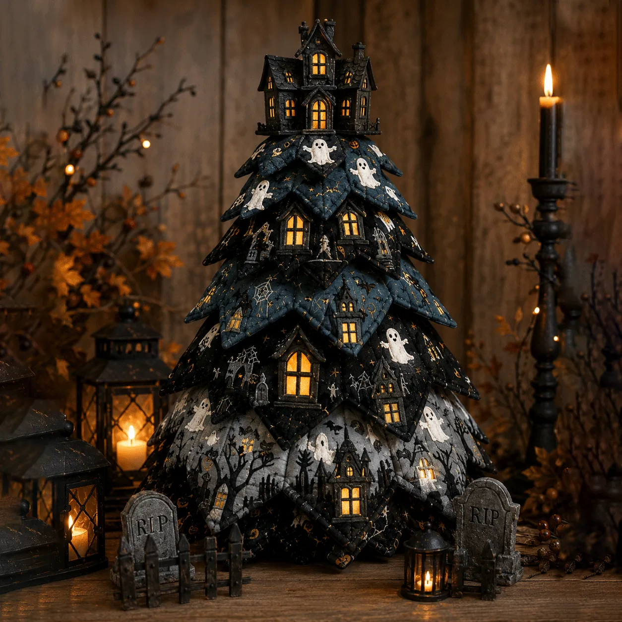 🎃 DIY Halloween Quilted Fabric Tree Kit