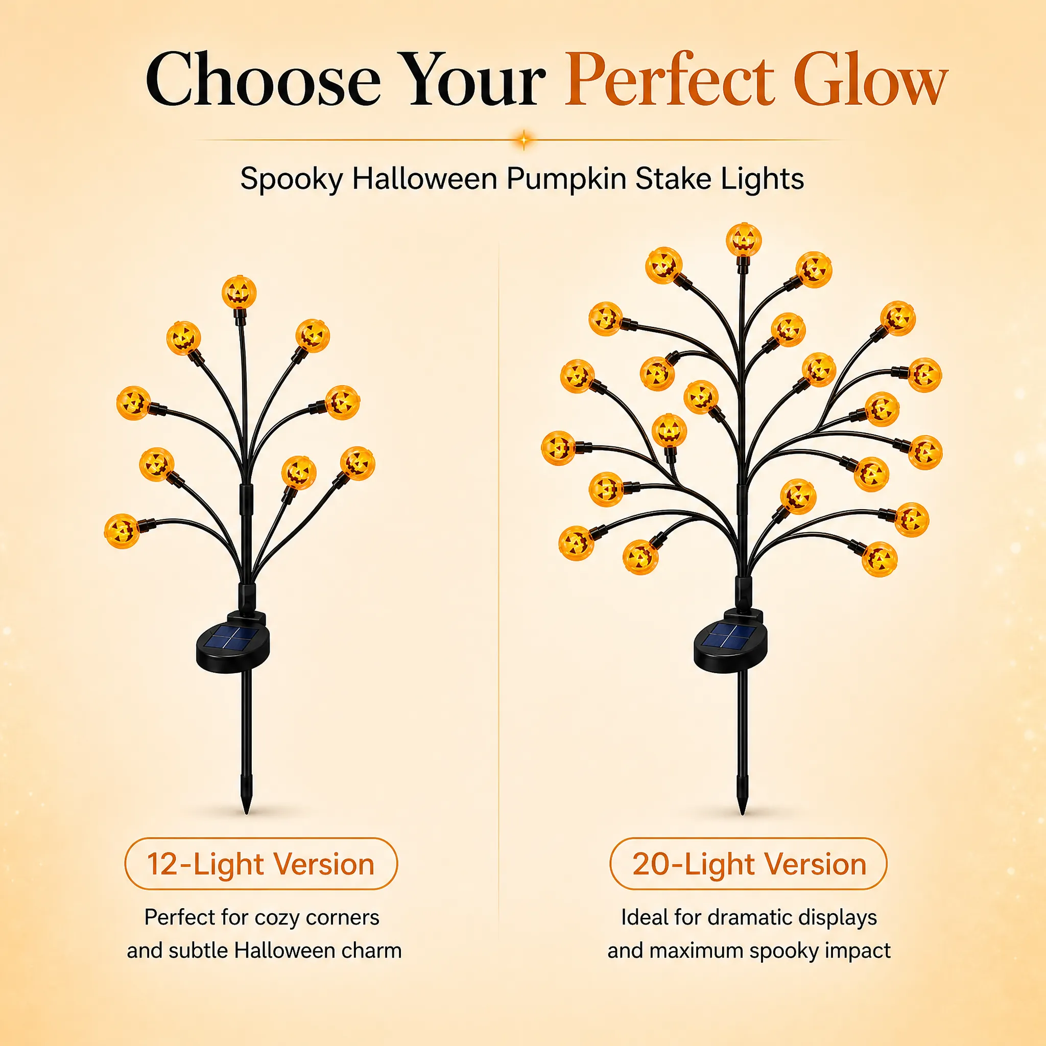 🔥LAST DAY 60% OFF✨Pumpkin Solar Branch Lights - Halloween Garden Stakes🎃