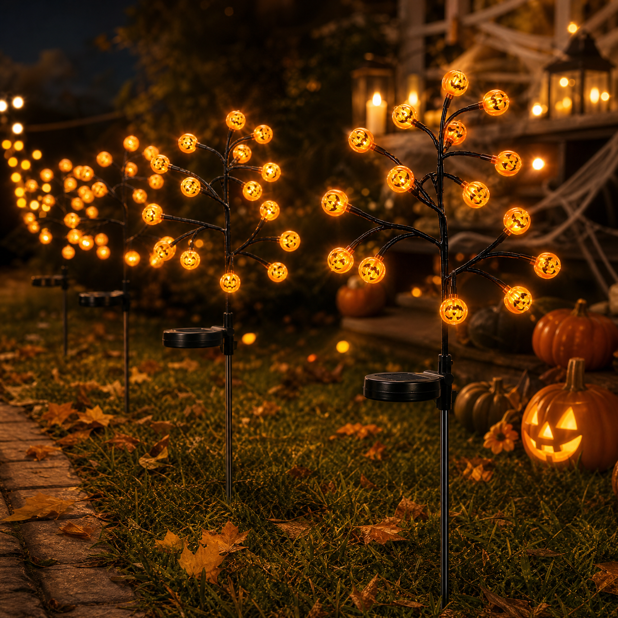 🔥LAST DAY 60% OFF✨Pumpkin Solar Branch Lights - Halloween Garden Stakes🎃