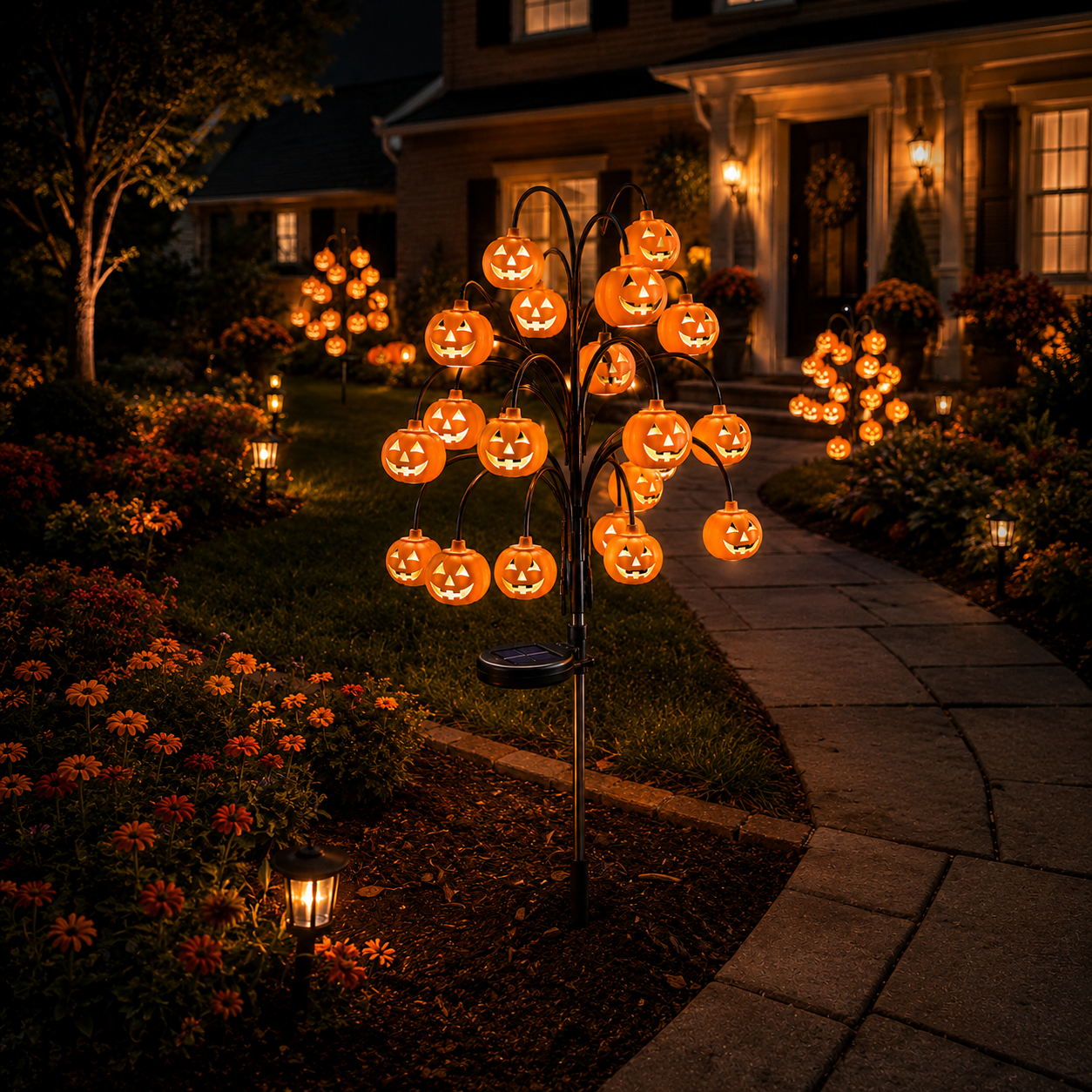 🔥LAST DAY 60% OFF✨Pumpkin Solar Branch Lights - Halloween Garden Stakes🎃