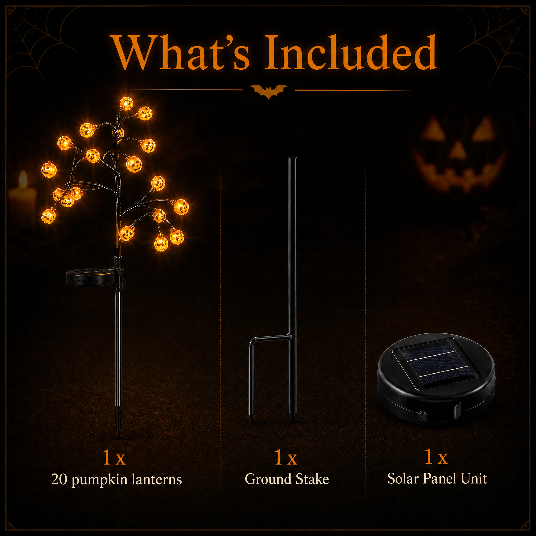 🔥LAST DAY 60% OFF✨Pumpkin Solar Branch Lights - Halloween Garden Stakes🎃