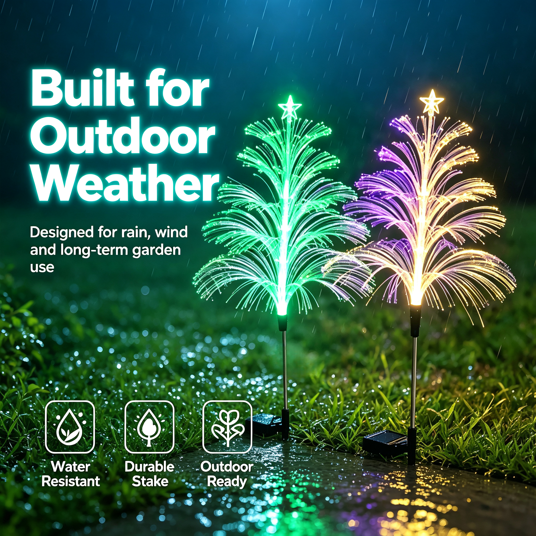 🔥LAST DAY 50% OFF🔥Waterproof Color Changing Solar Outdoor Garden Decor Lights✨