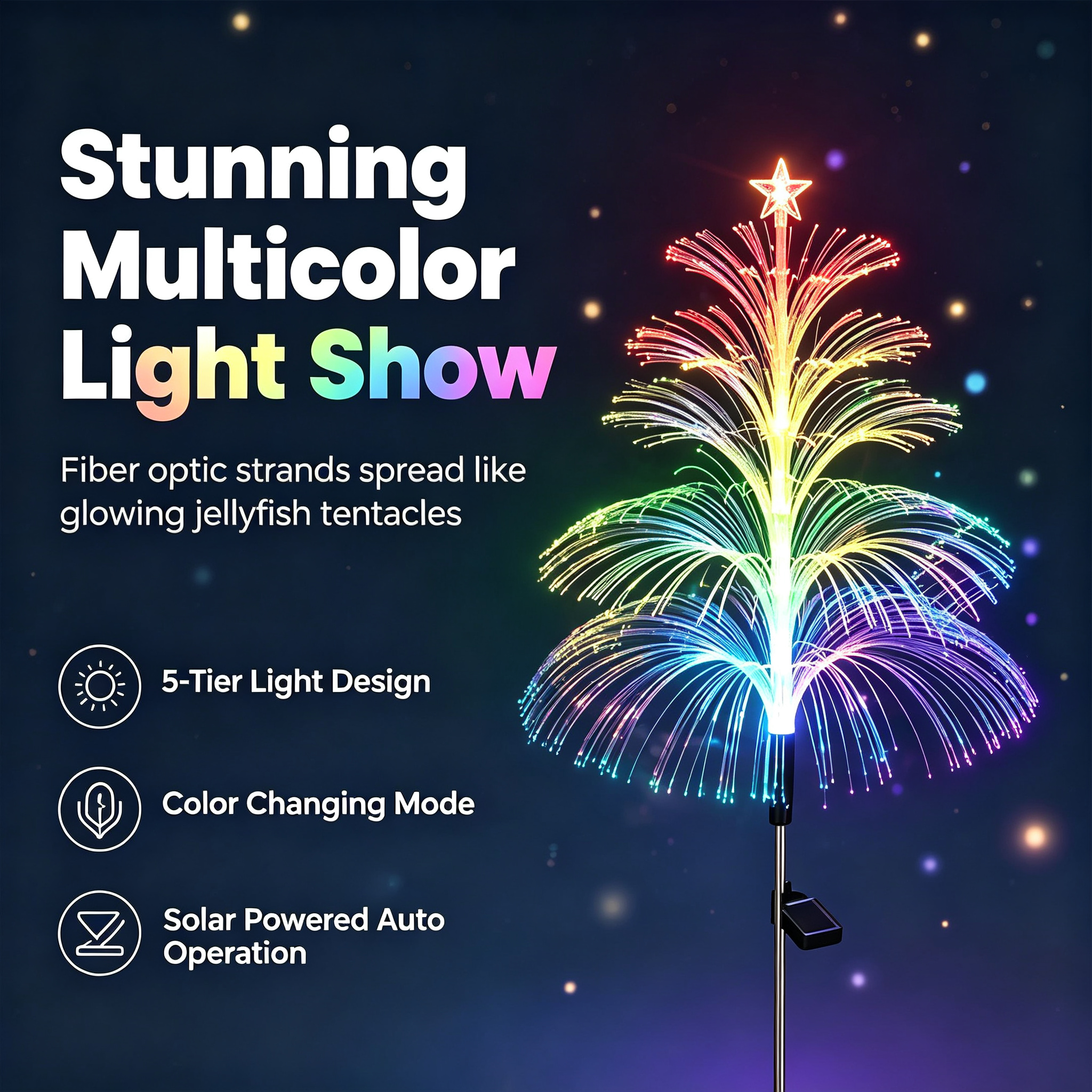 🔥LAST DAY 50% OFF🔥Waterproof Color Changing Solar Outdoor Garden Decor Lights✨