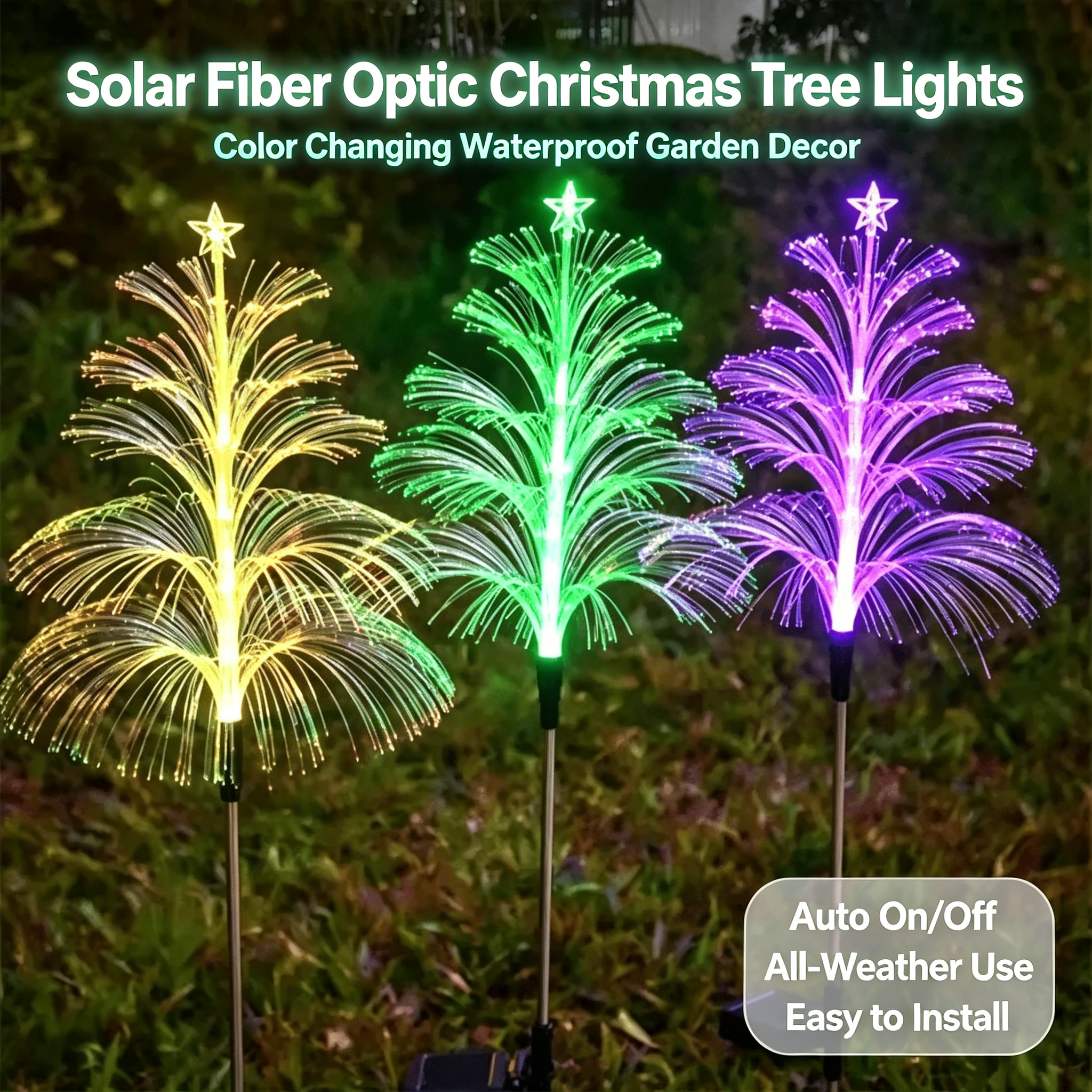 🔥LAST DAY 50% OFF🔥Waterproof Color Changing Solar Outdoor Garden Decor Lights✨
