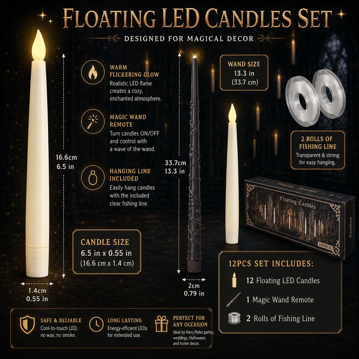 Floating LED candles product specifications